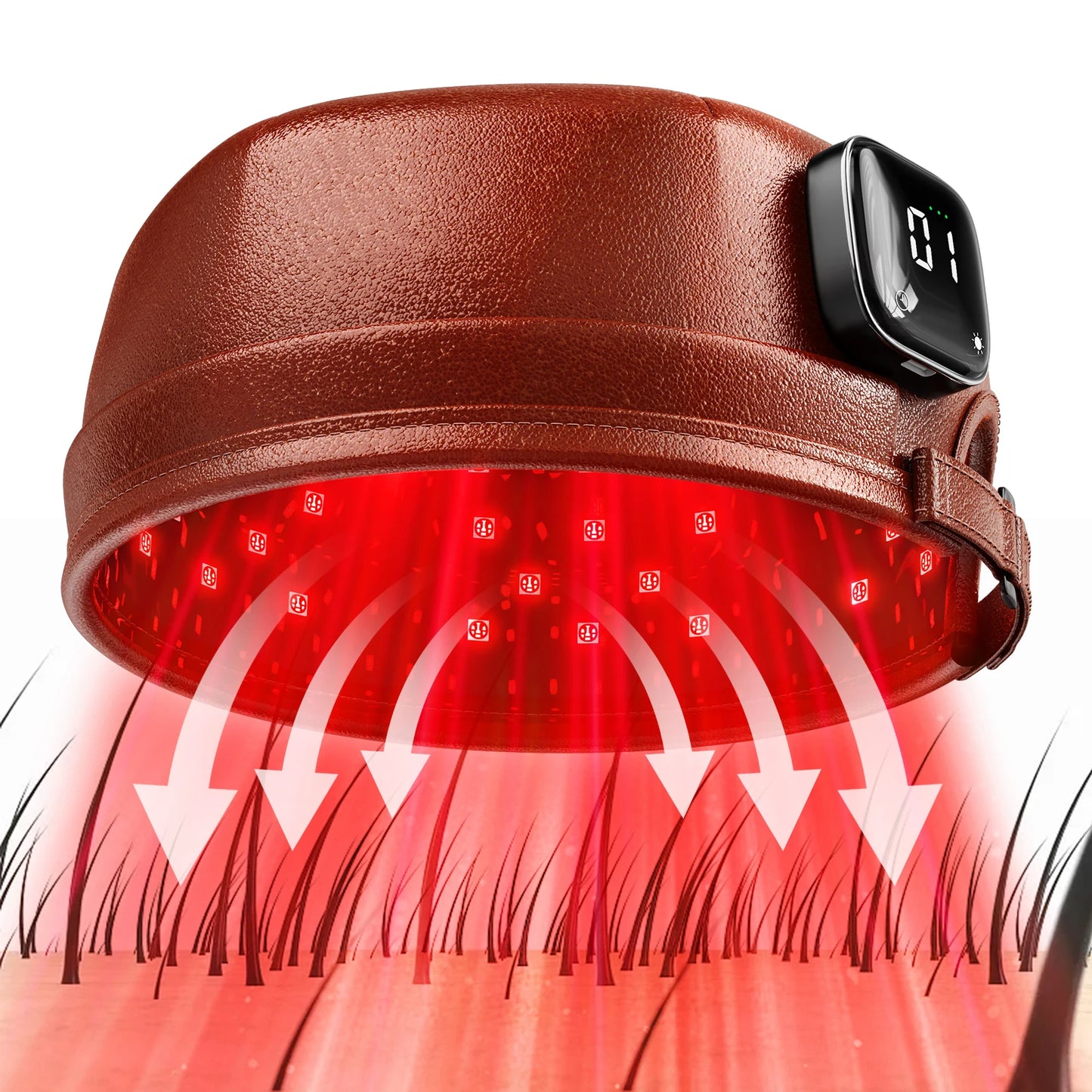 Wireless Hair Growth Cap 120 Diodes 850nm 660nm Red Light Therapy Cap for Hair Regrowth Anti Hair Loss Relax Scalp Hair Care Hat